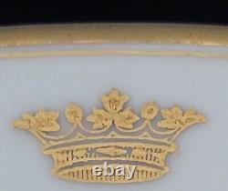 Plaque de service royal en porcelaine impériale rare de Kornilov pour le Grand-Duc de la royauté russe