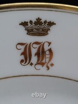 Plaque de service royal en porcelaine impériale rare de Kornilov pour le Grand-Duc de la royauté russe