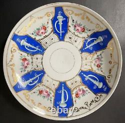 Plat en porcelaine impériale russe original antique (M. Kuznetsov)