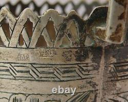 Porte-cup Antique Argent 84 Imperial Russian Engraving