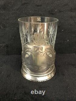 Porte-verre à thé en argent impérial russe 84 pré-1915 collectionnable