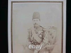 Prince Ali Khan Qajar a signé la carte cabinet photo CDV Carte Visite Consul Général