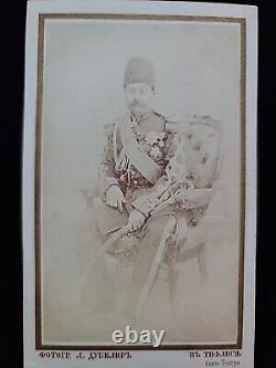 Prince Ali Khan Qajar a signé la carte cabinet photo CDV Carte Visite Consul Général