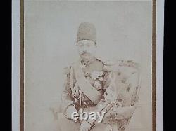 Prince Ali Khan Qajar a signé la carte cabinet photo CDV Carte Visite Consul Général