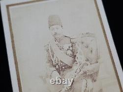 Prince Ali Khan Qajar a signé la carte cabinet photo CDV Carte Visite Consul Général