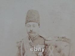 Prince Ali Khan Qajar a signé la carte de visite CDV du consul général de la photo.