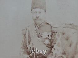 Prince Ali Khan Qajar a signé la carte de visite CDV du consul général de la photo.