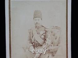 Prince Ali Khan Qajar a signé la carte de visite CDV du consul général de la photo.