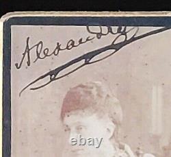 Princesse Alexandra de Russie impériale signé photo de carte de cabinet de Royauté CDV Romanov