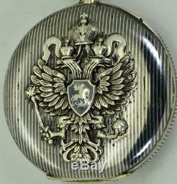 Prix ​​de La Première Guerre Mondiale Antique Imperial Officier Russe Argent Niello Longines Montre De Poche