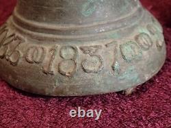 RARE ANTIQUE daté de 1837! CLOCHE avec POIGNÉE IMPÉRIALE RUSSIE BAGUES RUSSES BEAU