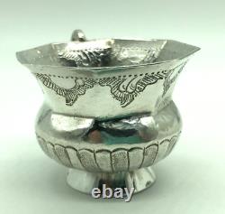 Rare 1795 Catherine II Antique Imperial Russian Silver Charka Chased Cup Moscow  <br/>

 Rare 1795 Catherine II Antique Imperial Russian Silver Charka Chased Cup Moscow