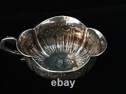 Rare 18c Catherine II Antique Impériale Russe Argent Charka Coupe Chased Moscou