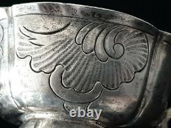 Rare 18ème Catherine II Antique Impériale Russe Argent Charka Coupe Chased Moscou