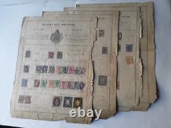 Rare Album de Timbres-poste Impériaux Russes Antiques à Double Face de 4 Feuilles