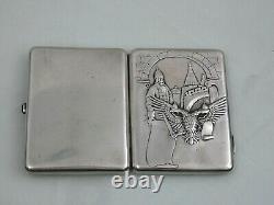 Rare Antique Imperial Russe 84 Silver Cigarette Cas Bogatyr / Eagle Russe