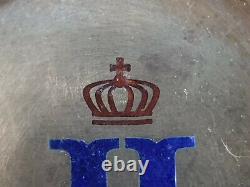 Rare Antique Imperial Russian Silver Tsar Nicolas II Cypher Champleve Enamel RU translated in French would be:

Rare Antique Impériale Russe Argent Tsar Nicolas II Cypher Émail Champlevé RU