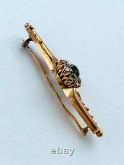 Rare Antique Impériale Rose Russe Or 56 14k Pin Broch Bijoux Pour Femmes 4,5 Gr