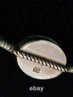 Rare Antique Impériale Russe Argent Rope Poulie Nautical Marine Pendentif Collier
