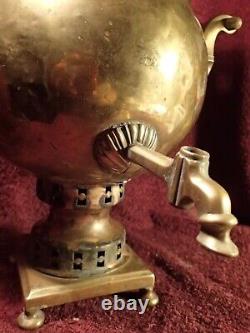 Rare Antique Signed Brothers Puchkov Tula Samovar Imperial Russia Russian<br/> <br/>Rare Antique Signé Frères Puchkov Tula Samovar Impérial Russie Russe