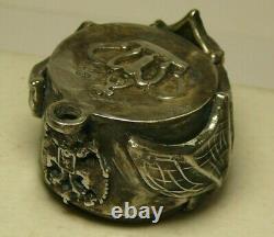 Rare Argent 84 Imperial Russian Coin Box Double Headed Eagle Crown Small Diamond