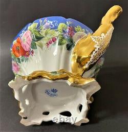 Rare Original Impérial Russe Kornilov Frères Grand Pot À Thé De Porcelaine