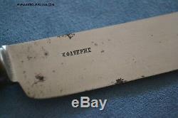 Rare Véritable Knifes Fabergé Argent 84 Monogram Impériale Russe Antique Russie