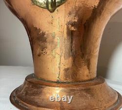 Rare antique 1800's dovetailed Imperial Russian copper brass pot planter vase  	<br/>	 

<br/>


Rareté antique des années 1800, vase de pot en cuivre et laiton russe impérial à queue d'aronde