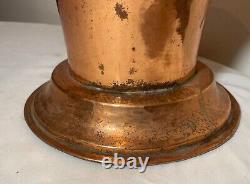 Rare antique 1800's dovetailed Imperial Russian copper brass pot planter vase<br/>
	<br/>

	Rareté antique des années 1800, vase de pot en cuivre et laiton russe impérial à queue d'aronde