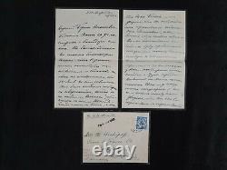 Rare lettre signée de la princesse Elena Romanov, grande-duchesse impériale russe