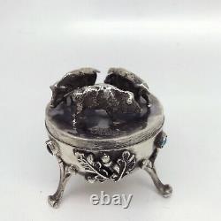 Russe Impérial 84 Silver Opening Egg Hunter Thème 1878 Y