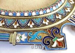 Russe Imperial Tiffany & Co. 88 Silver Enamel Pictorial Cadre Antip Kuzmichev