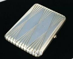 Russie Impériale Argent 84 Art Déco Cigarette Case Vesta Snuff Box Gold Ruby 14k