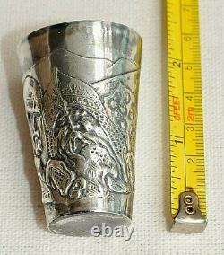 Russie Outpost Impérial 84 Silver Vodka Cup Shots Goblet Chalice Kovsh Bowl Pin