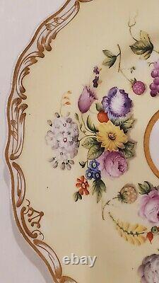 Russie Russe Imperial Porcelaine Fruits And Flowers Luncheon Plate Nicholas I