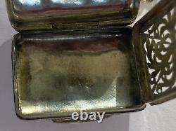 Sac de parfum miniature en argent 84 Faberge KF de l'ancienne Russie impériale