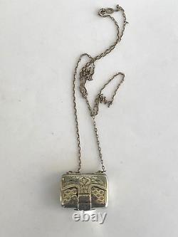 Sac de parfum miniature en argent 84 Faberge KF de l'ancienne Russie impériale