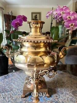 Samovar impérial russe ancien des frères Vorontsov de Tula du XIXe siècle