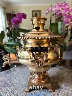 Samovar impérial russe ancien des frères Vorontsov de Tula du XIXe siècle