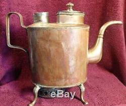 Scarce Jug Tea Pot Forme Antique 1800 S Brass Samovar Imperial De Russie Russie
