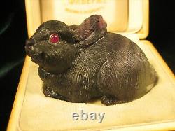 Sculpture Impériale Russe D’animal Miniature Dans La Conception En Bois De Faberge De Boîte