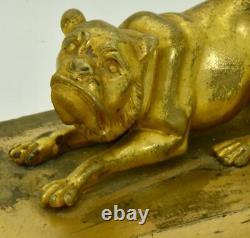 Sculpture de chien antique impérial russe en bronze doré par Vasily Grachev