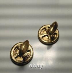 Superbes boutons de manchette vintage en or 18 carats pour hommes, pièce de 5 roubles de Nicolas II de l'Empire russe