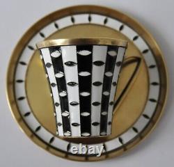 Tasses à café et thé en argent sterling soviétique russe émaillées Kovsh Goblet Chalice Egg