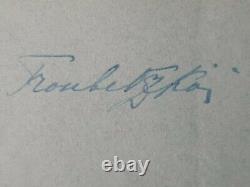 Titre traduit en français : Document signé par la Princesse Impériale Maria Nikolaovna Troubetskoy de la Royauté Russe