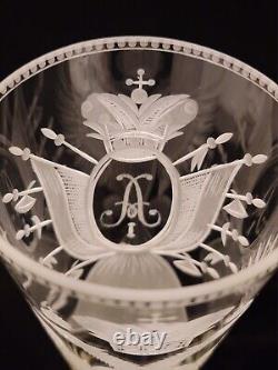 Tsar Alexandre Romanov Royauté Russe Aigle Impérial Cachet Royal Verre Goblet