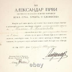 Tsar Czar Alexandre II Signe un Document Autographié sur la Couronne de Serbie à Downton Abbey