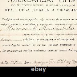 Tsar Czar Alexandre II Signe un Document Autographié sur la Couronne de Serbie à Downton Abbey