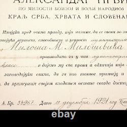 Tsar Czar Alexandre II signe un document autographe pour la Couronne de Downton Abbey.