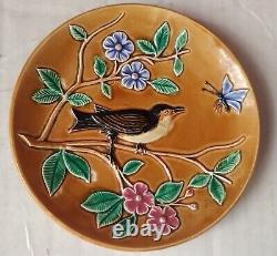 Une paire de Assiettes en Porcelaine Antique Impériale Russe Kuznetsov Oiseau Poisson Signée